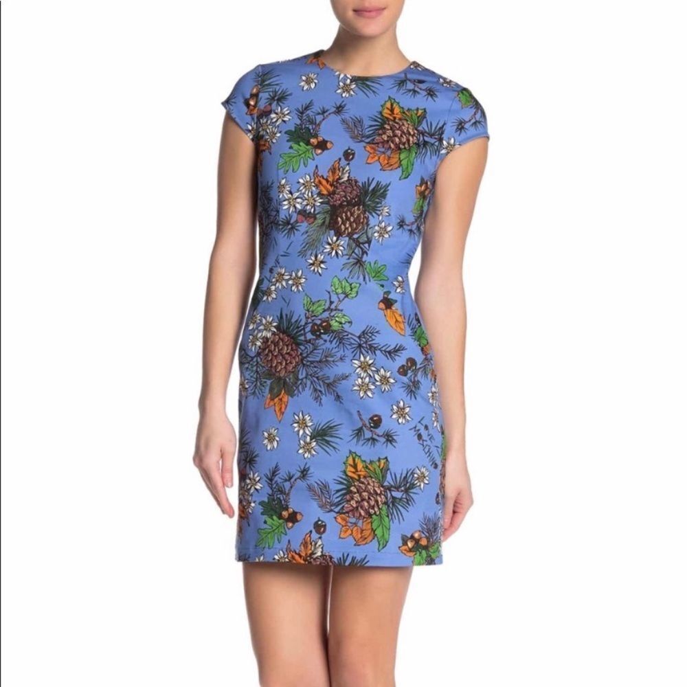 NWT Love Moschino Pigne Pinecone dress. Size 6